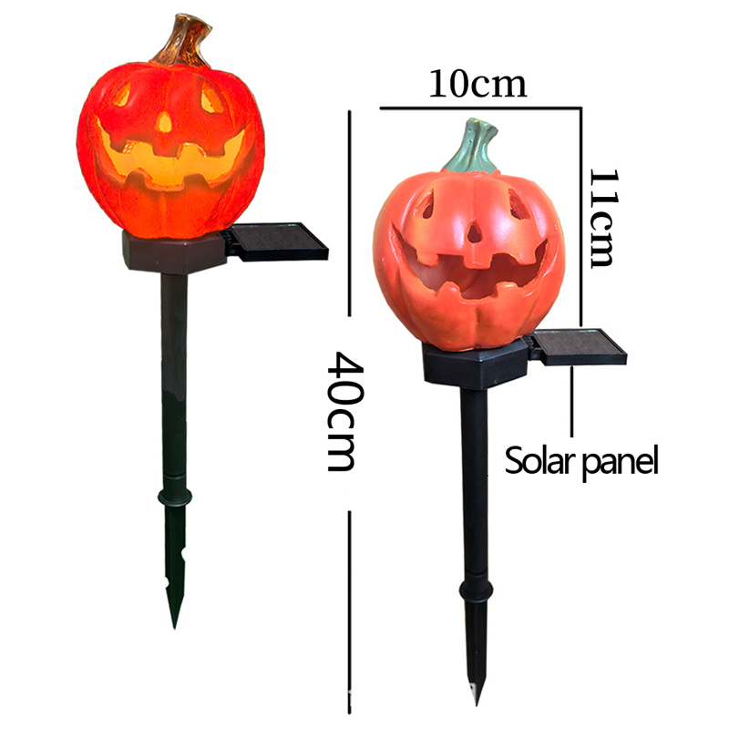 Halloween Spooky Solar Lawn Lights Pumpkin Ghost Flashing Lights Patio Garden Holiday Arrangement Ground Plug Lights