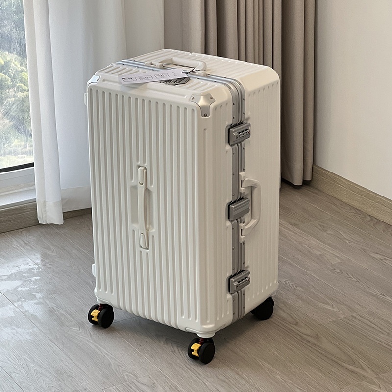Super Large Aluminum Frame Lage - Women's 32 , Men's 28 Leather Suitcase dh910320090