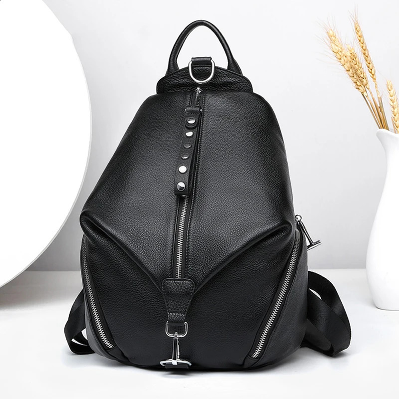 Anti-theft Women Backpacks 100% Genuine Leather Travel Backpacks Large Capacity Schoolbag For Backpack 240919
