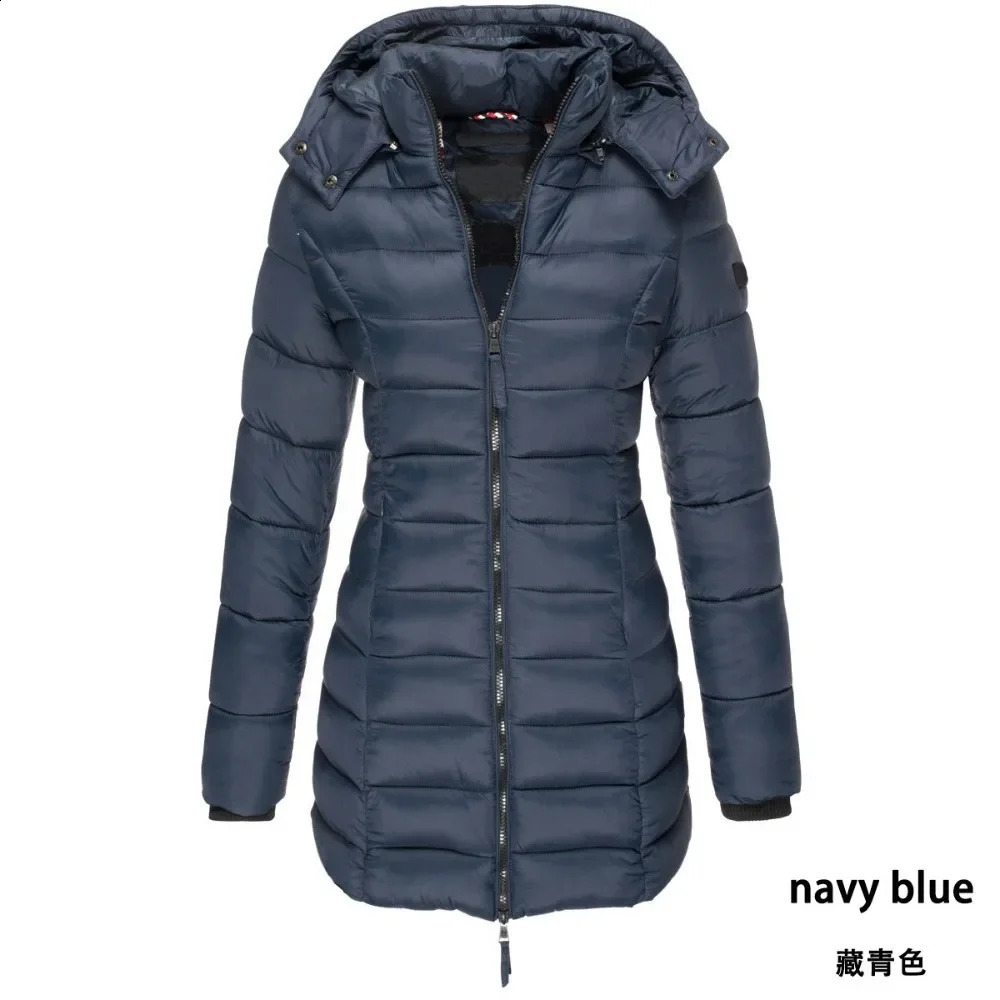 winter BC high set light goose down jacket thickened medium long womens hooded slim for women 240923