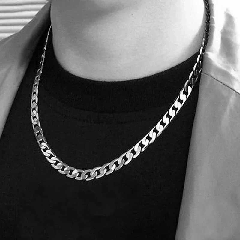 925 sterling silver necklace for men 16/18/20/22/24 inches classic 6MM chain luxury jewelry wedding Christmas gift X2411231