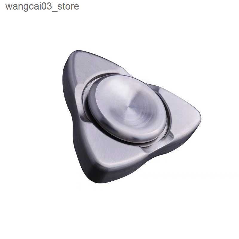 Decompression Toy Metal Triangle EDC Fidget Spinner Stainless Steel Fingertip Gyro Hand Spinner Adults Decompression Anti Stress Relief Fidget Toy L24