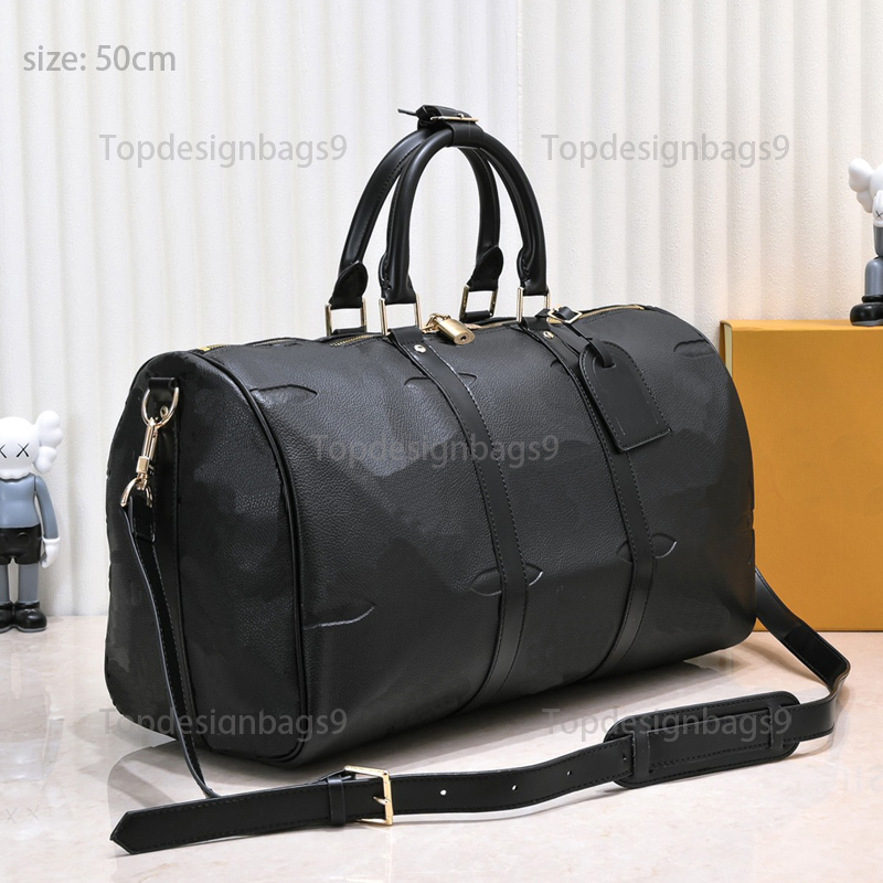 Classic Designer Duffel Bags Fashion Mens Womens Luxury Bag Luggage Gentleman Travel Bags Handbags Large Capacity Carry On Luggages 50cm
