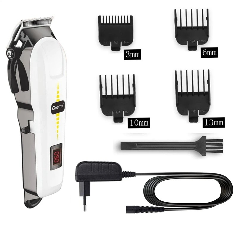 Original Geemy Cordless Electric Hair Clipper Adjustable Professional Beard Hair Trimmer For Men Rechargeable Haircut Machine 240919 S2562