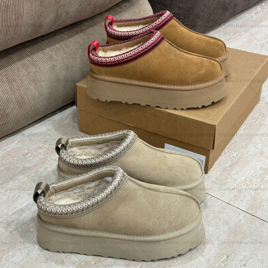 Tazz Slippers Tasman Fur Tlide Womens Classic Mustard Seed Sand Ultra Mini Platform Boot Slip-On Les Petites Suede Wool Seal Winter Decu9e #