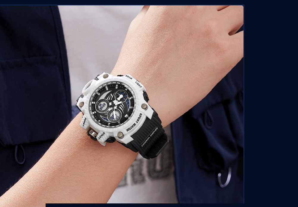 SANDA 3155 2025 G style new men's watch 50M waterproof and shock-absorbing sports military quartz watch men's digital watch clock 30