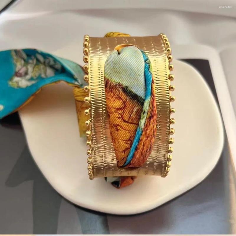 Silk Scarf Personalized Bangle Bracelet for Women | Unique 2024 Style 4