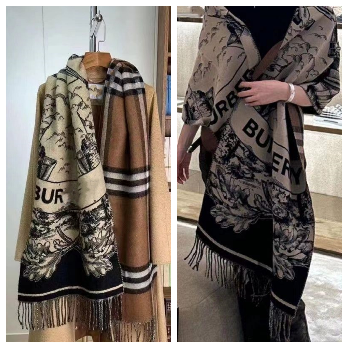 Scarves Winter Luxury Designer Scarf Cashmere Tassel Designers Scarves Scarfs Shawl For Womens and Mens