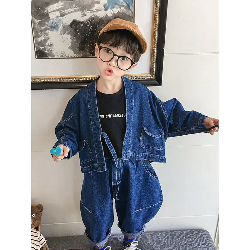 Children Clothes Kids Suit demin jacketjeans Pant Winter Spring baby Boys clothing set Tracksuit outfit 2-8 years 240913