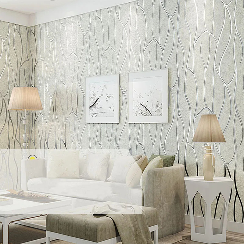 3D Wallpaper Modern Simple Non woven Wallpaper 3D Living Room TV Bedroom Background Wall Home Decoration Paper De Parede 3D Paisagem 240923