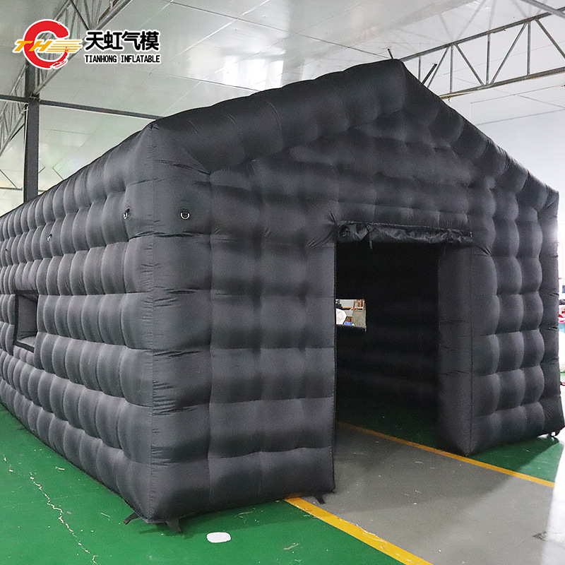 wholesale Outdoor Activities With blower Giant Black Portable Disco Nightclub Mobile Night Club Inflatable Party Tent
