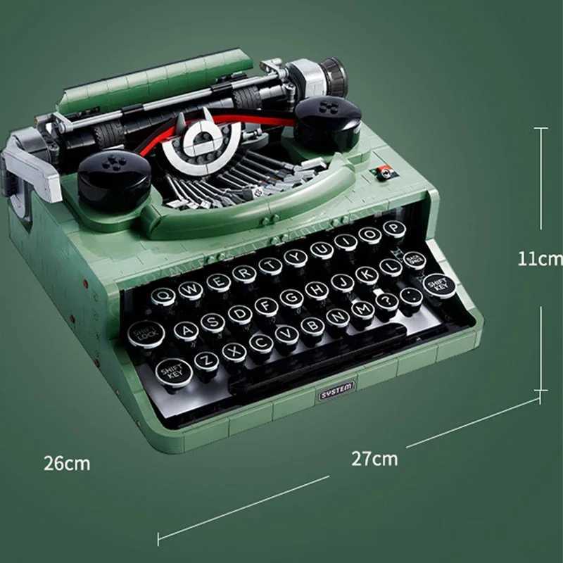 Free shipping Ideas Typewriter 21327 Building Blocks Set for Adults Collectible Retro Display Model Toys Unique Children Gifts Home Decoration