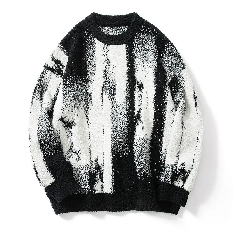 Gothic Vintage Pullover Men Hip Hop Haruku Y2k Clothes Knitted Sweather 2023 Couple Sweater
