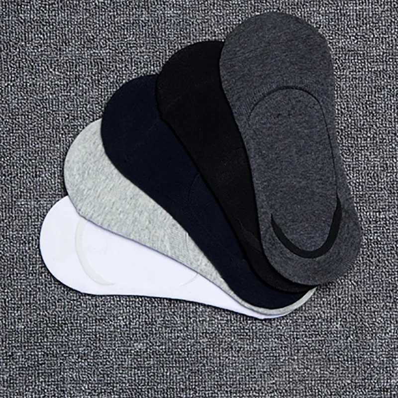 Men Cotton Socks Breathable Invisible Boat Socks Nonslip Loafer Ankle Low Cut Short Sock for Leather Sports Shoes SoxX240923