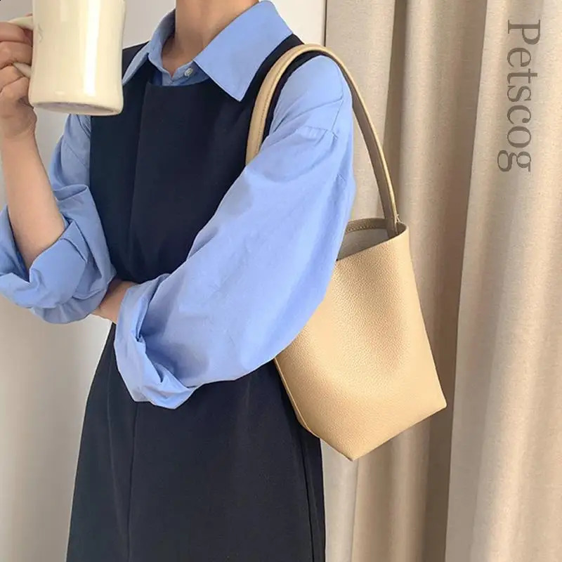 Pu Soft Leather Bucket Bag Large Capacity Womens Single Shoulder Bag er Female Tote Fashion Handbags Bolsas 240918