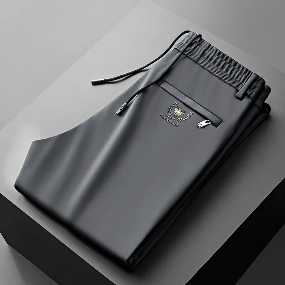 Everyday Wear Men Bottoms Men's Breathable Drawstring Sweatpants with Elastic Waist Side Pockets for Daily Wear Sports for