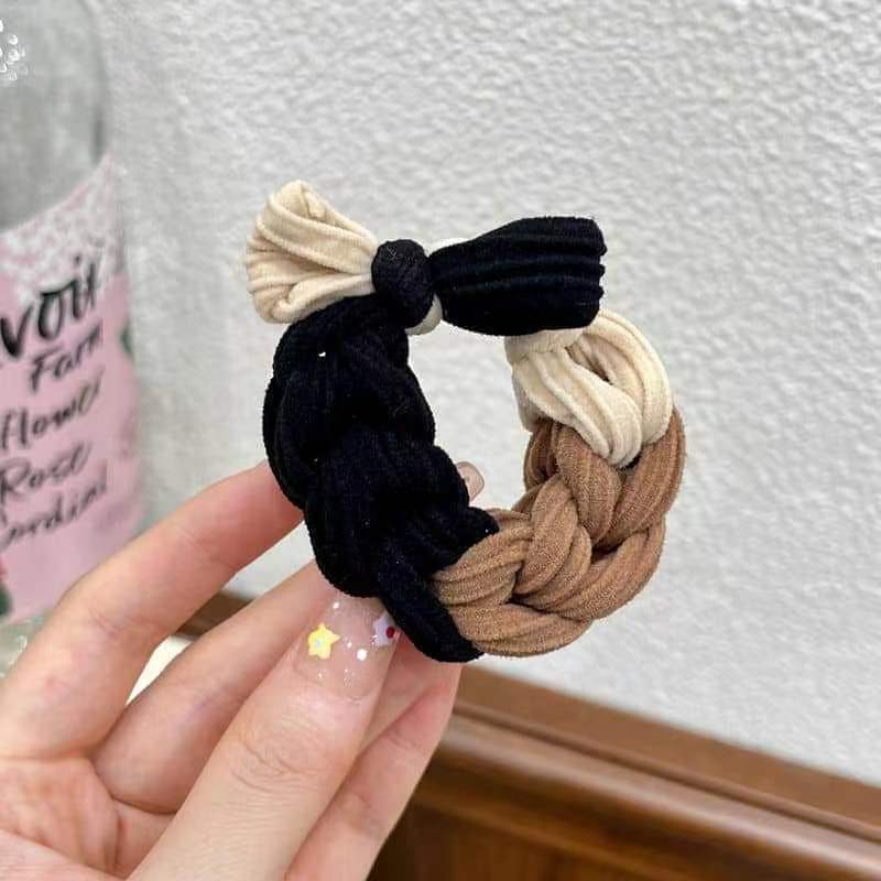High-Elastic Dopamine Style Hair Scrunchies - Bold & Braided Design for All Hair Types