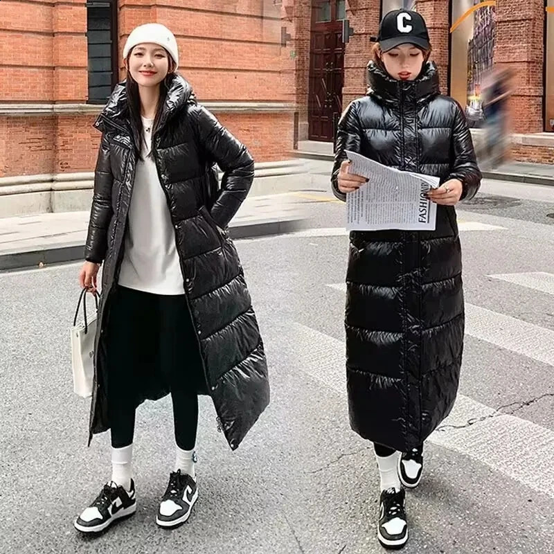2023 Hooded Parkas Winter Warm Down Jacket Women Long Coat Waterproof Cold Puffer 240923