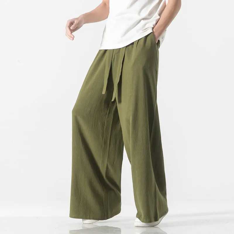 2025S Fashion Designer Cotton En Vintage Mens Harem Haruku Oversized Casual Man Wide Leg Loose High Quty Men Trousers Jogger Pants