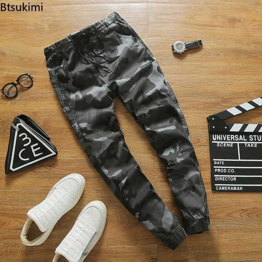 Fashion New Mens Camouflage Loose Casual Cargo Trousers Trend Strtwear Korean Style Retro Camo Baggy Harem Pants for Men Z240924