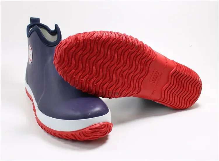 Men's Waterproof Rubber Rain New Boots: Platform Slip-On Work Hot Booties For Autumn
