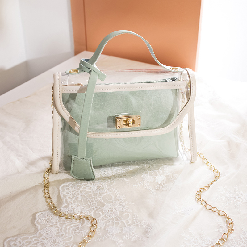Womans Transparent Handbags Chain Bag Women Wallets Satchel Bags Shoulder Bag Wallet Purse Clutch Bags Fashion DJD2409243