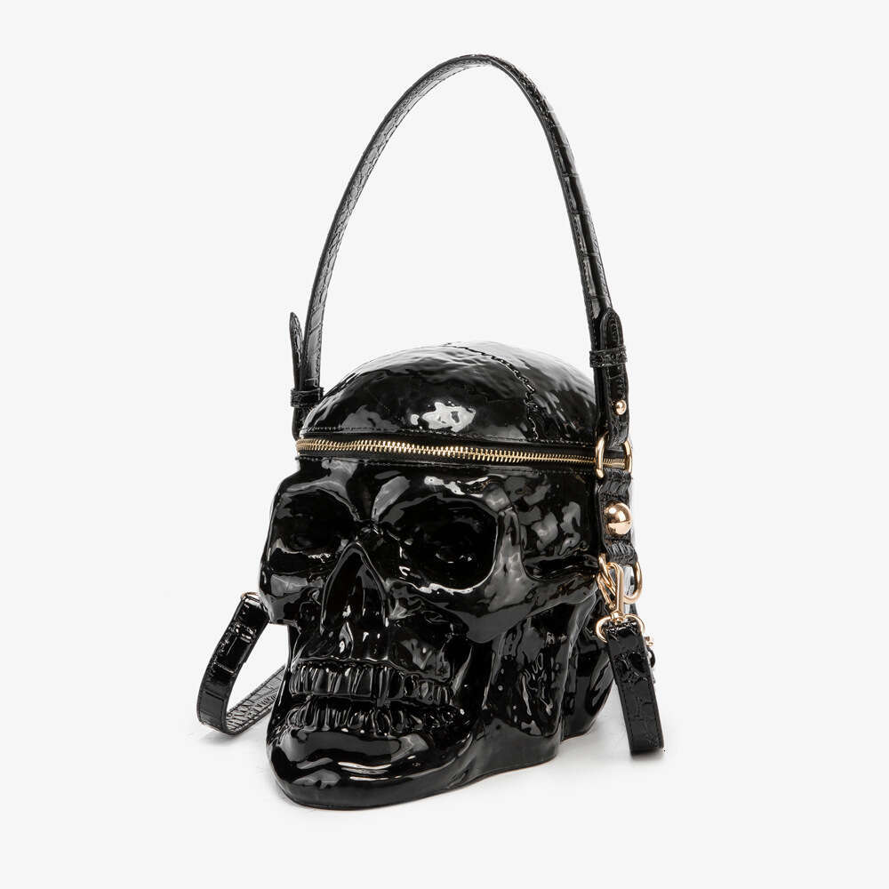 Halloween Style Long wallet European and American Skull Funny Handbag Women's Card bag storage Bag 4