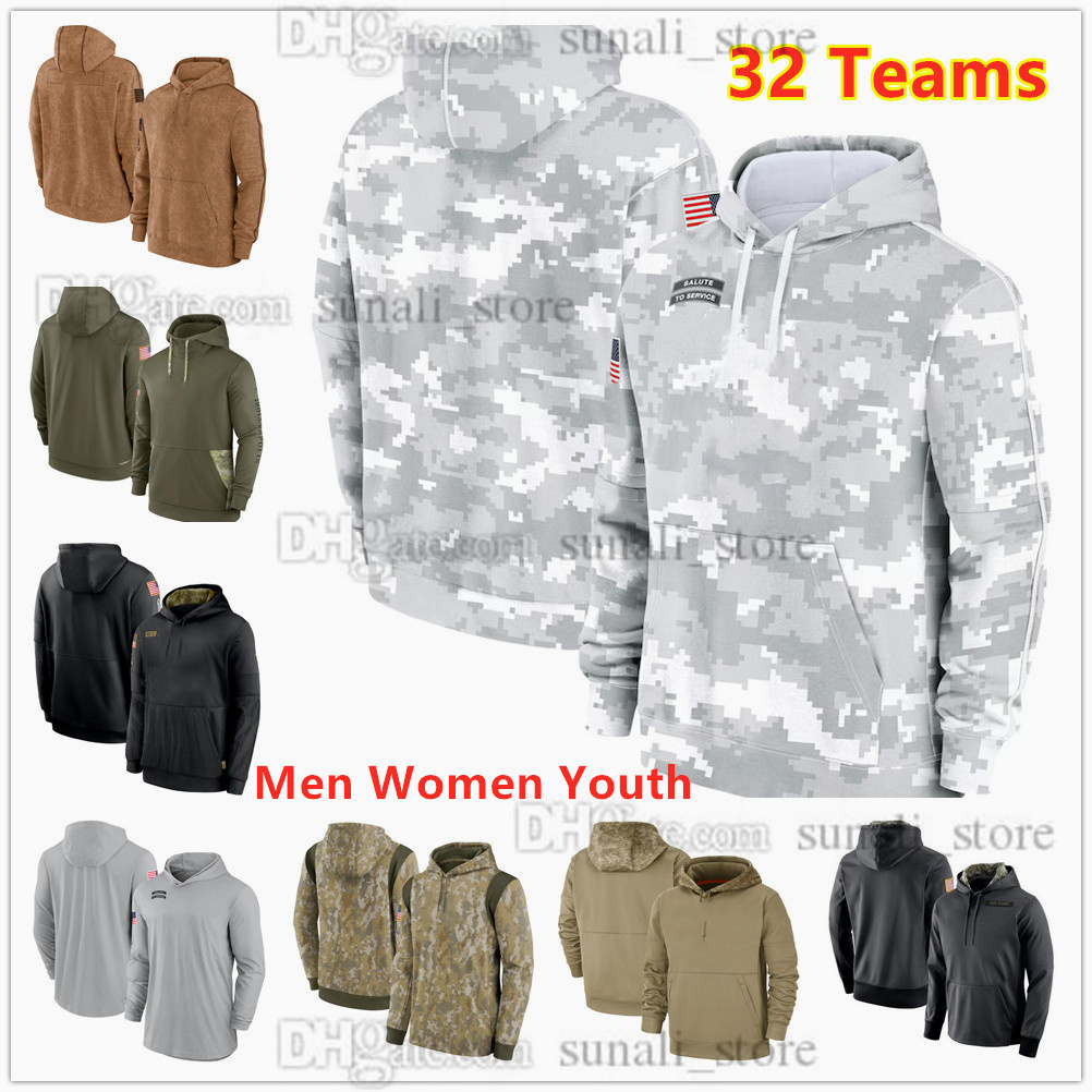 Arctic Camo 2024 Salute to Service Football Jerseys 2020 2021 2022 2023 Pullover Hoodies Long Sleeve Hooded T-Shirt Sweatshirts For 32 Teams Men's Women Youth