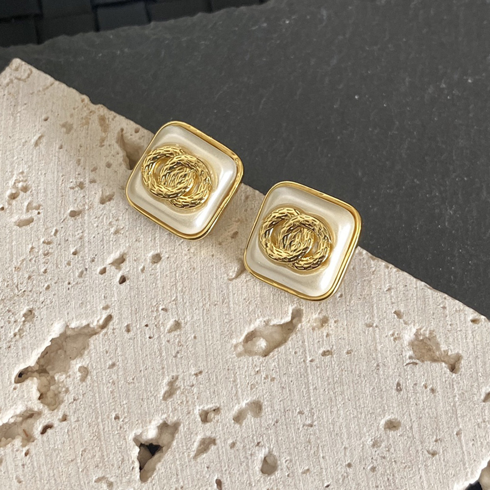 Brass Copper Stud Gold Plated 925 Silver Luxury Designer Stud Geometric Famous Womens Crystal Rhinestone Letter Earring Wedding Party Jewerlry Gifts