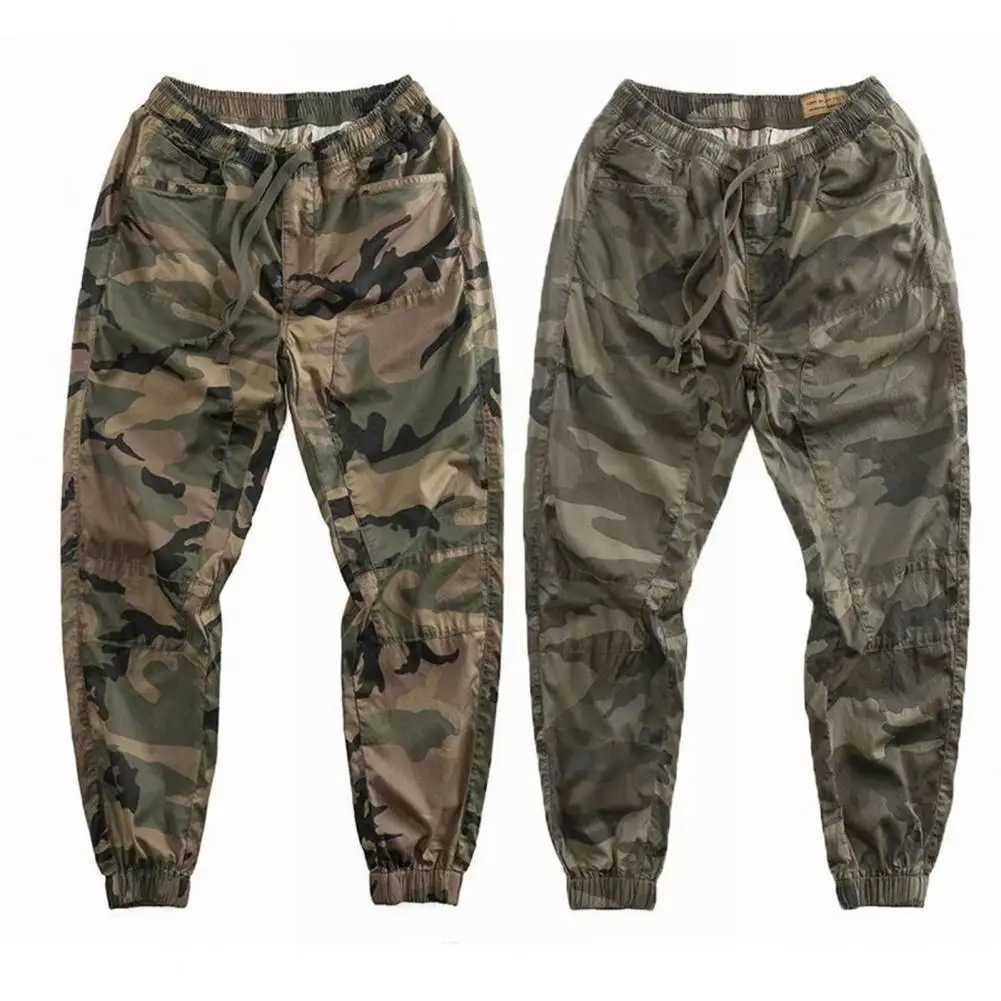 Men Pants Camouflage Print Elastic Waist Casual Cargo Pants Joggers Sports Pants Men Harem Pants Man Breathable Sweatpants Z240924