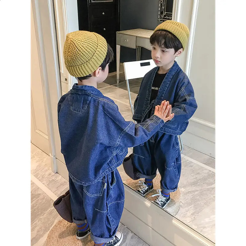 Children Clothes Kids Suit demin jacketjeans Pant Winter Spring baby Boys clothing set Tracksuit outfit 2-8 years 240913