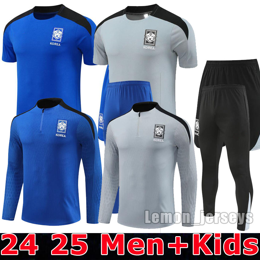 2024 2025 South Korea football Tracksuit 24 25 H M SON GUESUNG MINJAE Long sleeve Half Zip Sports Football training uniform men and kids kit chandal survetement