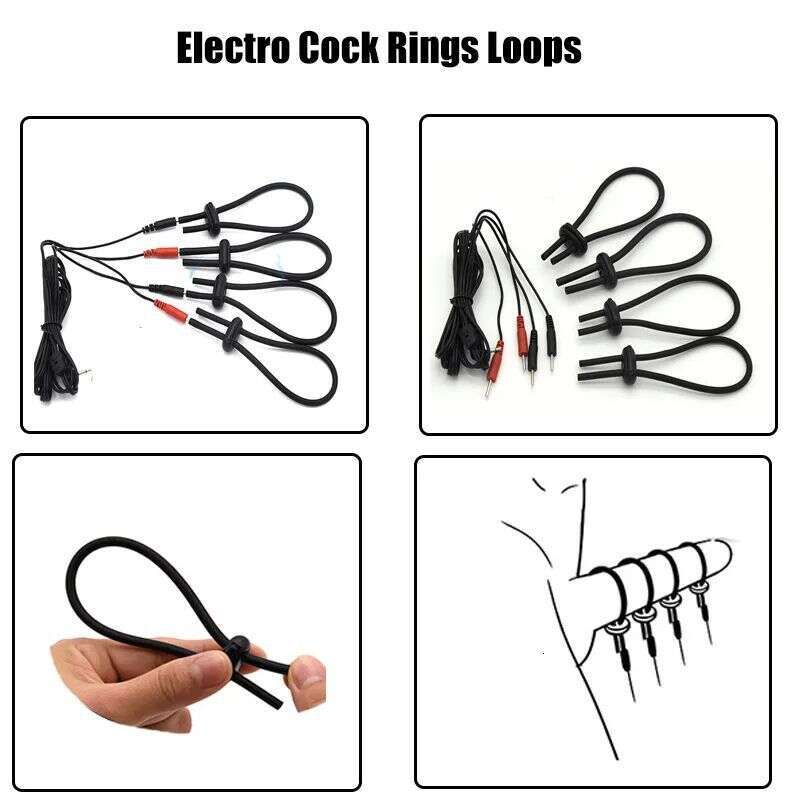 Electro Shock Penis Ring Massage Anal Butt Plug Nipple Clamp