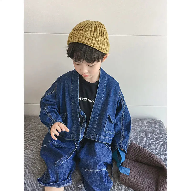 Children Clothes Kids Suit demin jacketjeans Pant Winter Spring baby Boys clothing set Tracksuit outfit 2-8 years 240913