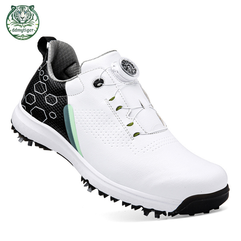 ddmytiger Golf men's shoes, waterproof and breathable activity spikes, rotating shoelaces, women's golf shoes A ddmythur