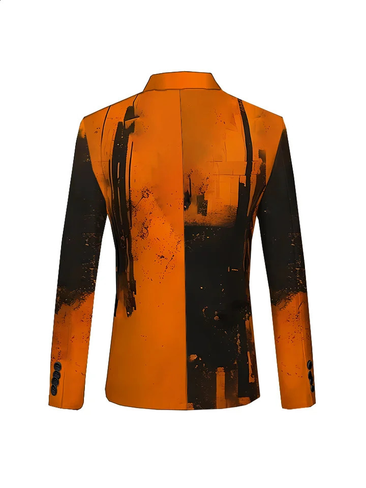 Orange Mens Tuxedo Business Suit Prom Wedding Lapel Mens Formal Wear 240914