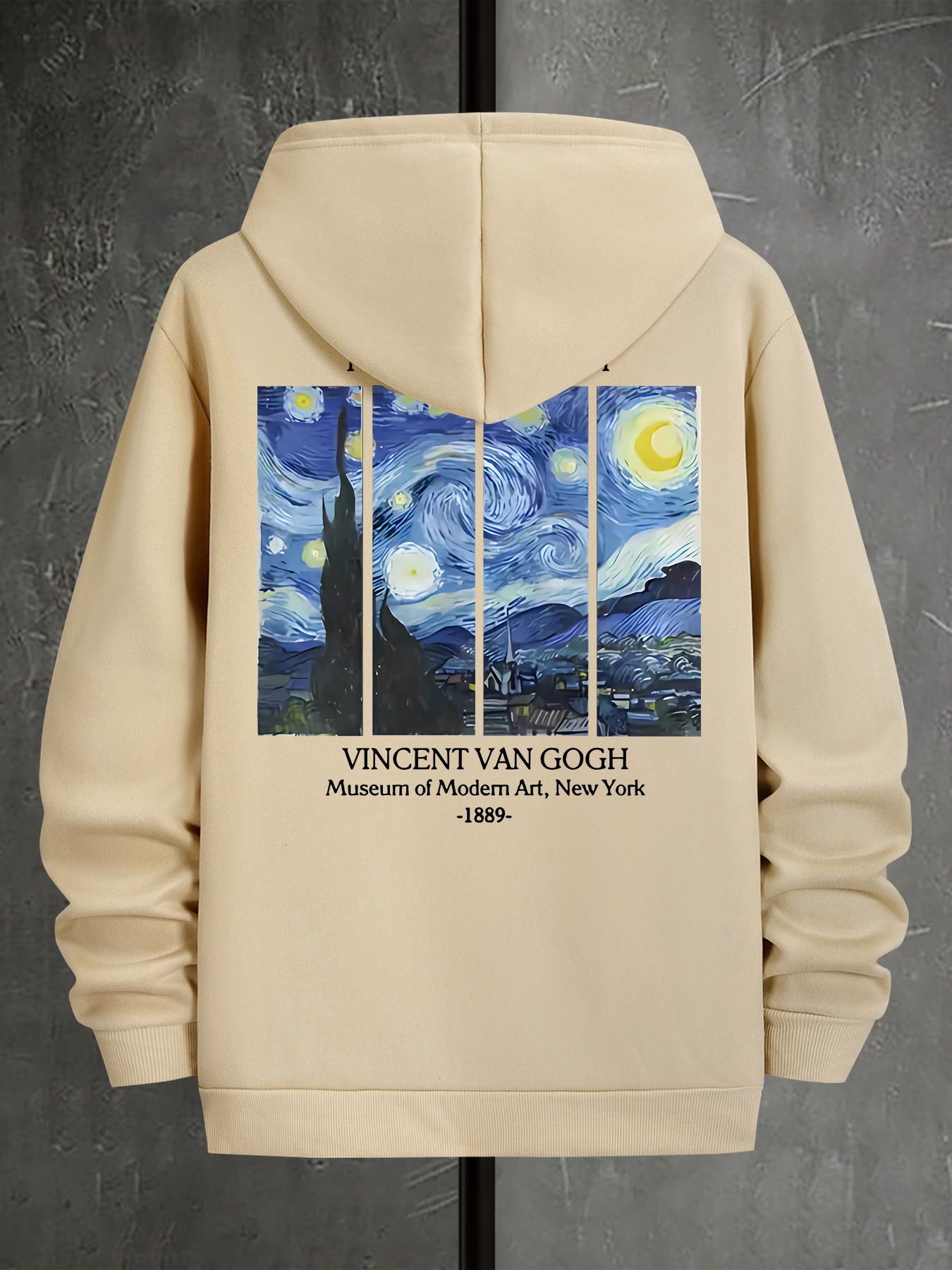 Starry Sky Art Print Men's Casual Cozy Kangaroo Hoodie Pullover, Trendy Long-Sleeved Hooded Sweatshirt, Warm Perfect Versatile Top Autumn Winter 