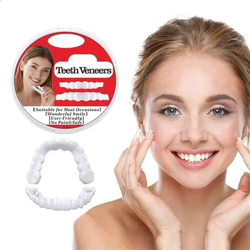 Arrival Upper Plus Lower Flex Whitening Fake Tooth Denture Veneer Braces High Cost Performance 240914
