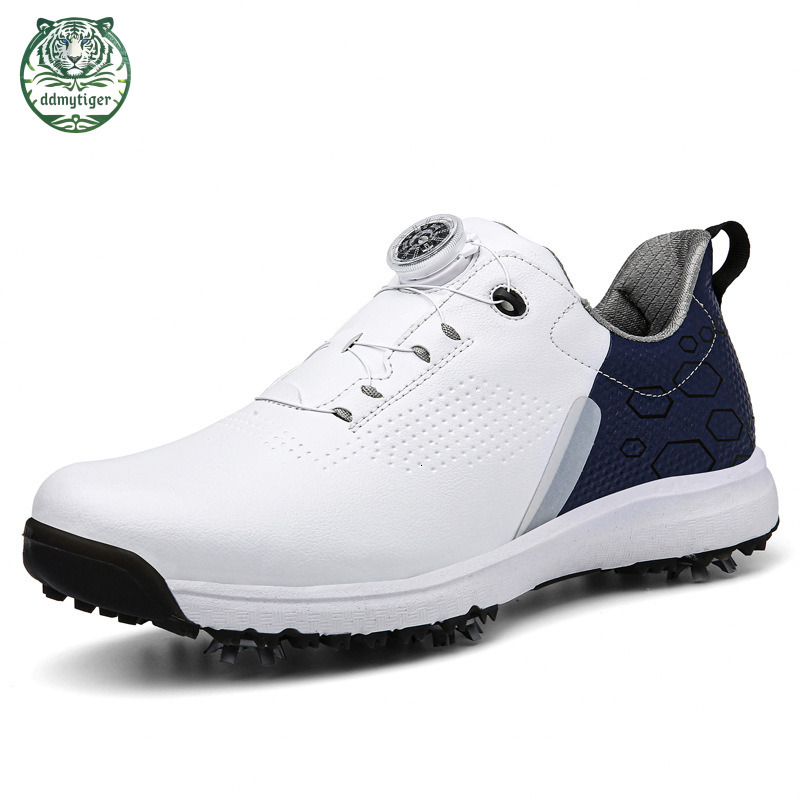 ddmytiger Golf men's shoes, waterproof and breathable activity spikes, rotating shoelaces, women's golf shoes A ddmythur
