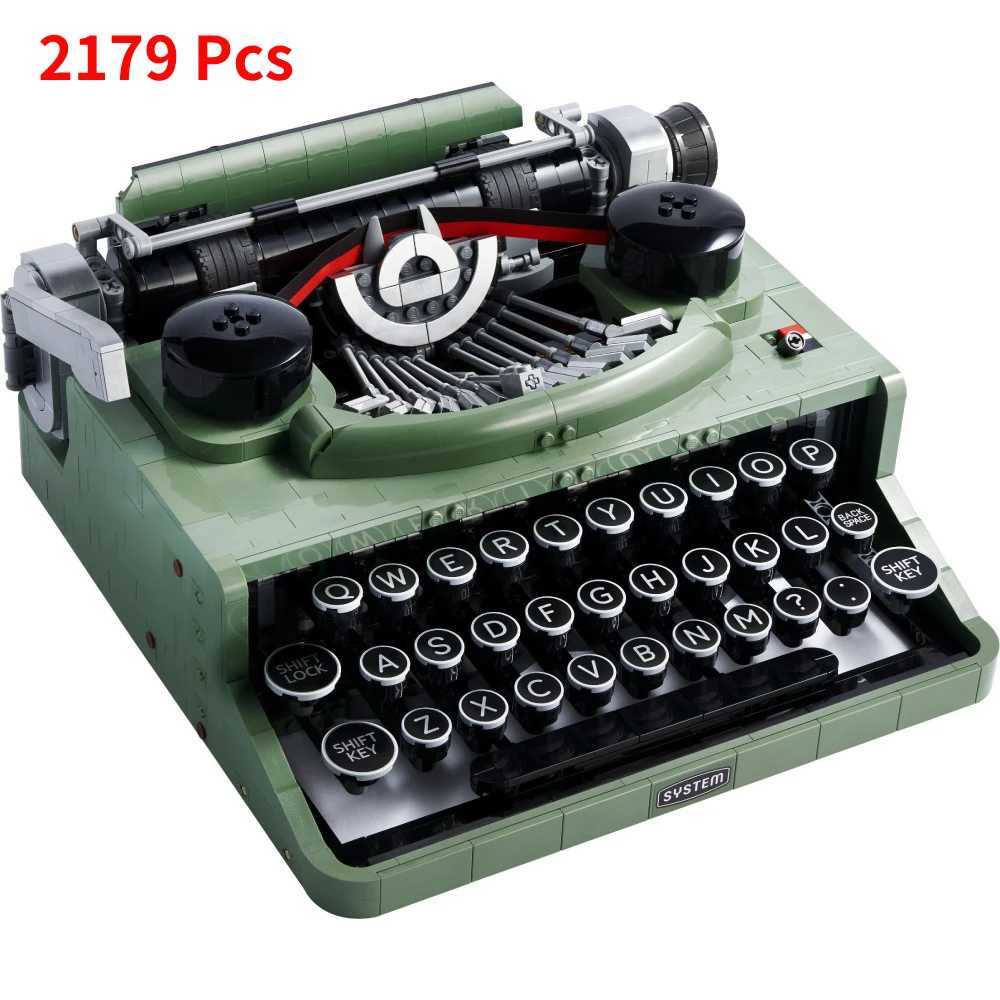 Free shipping Ideas Typewriter 21327 Building Blocks Set for Adults Collectible Retro Display Model Toys Unique Children Gifts Home Decoration
