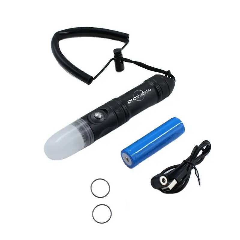 Scuba diving partner signal light IP68 underwater LED strobe light underwater 100M 4000 lumens rechargeable diving light Y240924