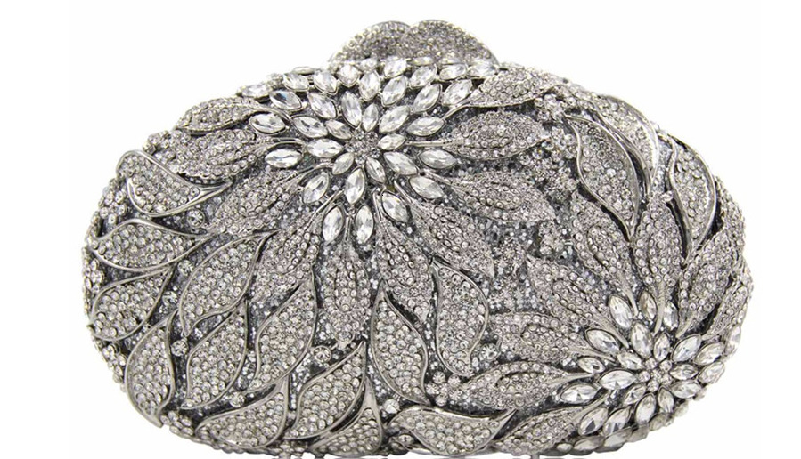 Lady Orange Dia Evening Clutches XIYUAN Crystal Wedding Bridal Handbags Fashion Ladies Rhie Party Purses Minaudiere
