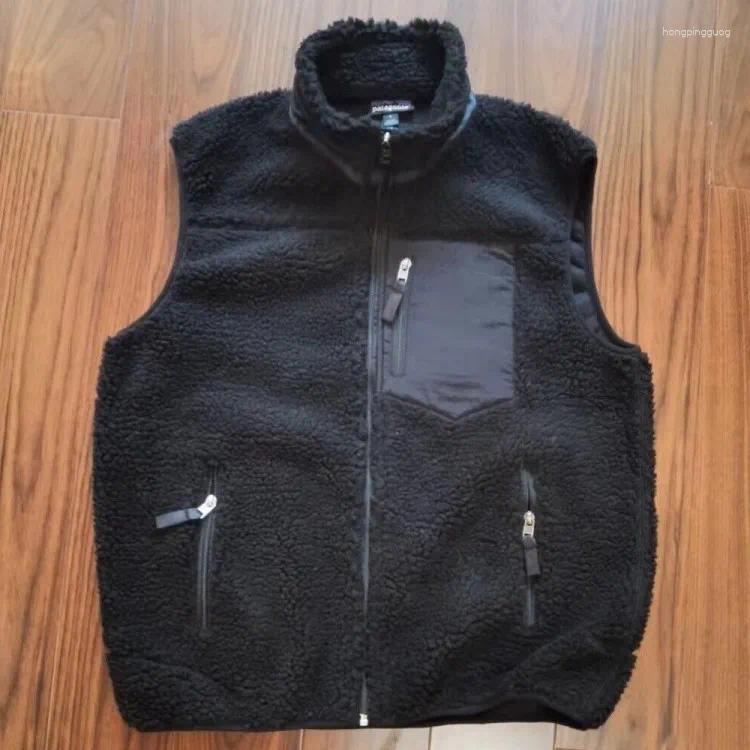 Men's Vests American Style Fleece Jacket Vest And Women's Outwear Lamb Wool Casual Loose Autumn Winter Sports