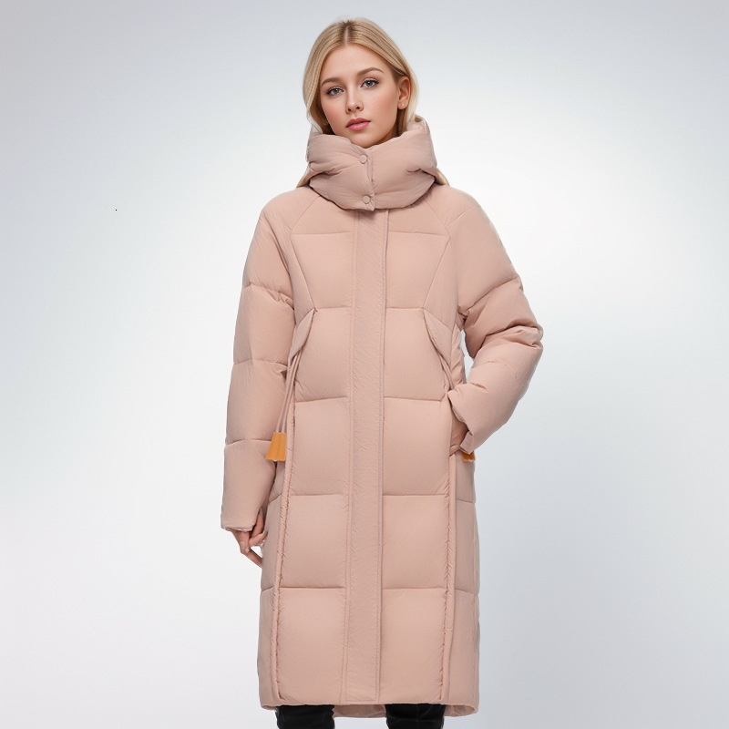 Puffer Jacket Down and Cotton Jacket for Women in the Autumn of Mid to Long Style Hooded Fashion Casual and Warm. Breadcoat Jacket Cotton Jacket