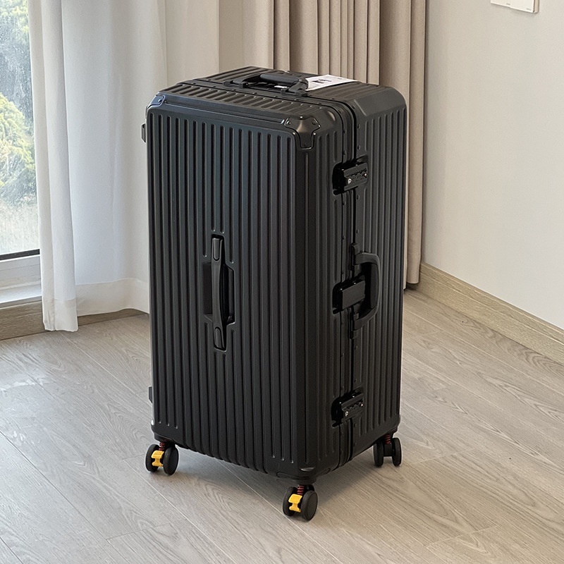 Super Large Aluminum Frame Lage - Women's 32 , Men's 28 Leather Suitcase dh910320090