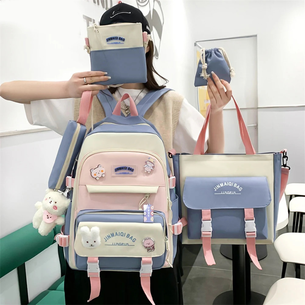 Japanese high school girl backpack Kawaii cute Mochila teenage student 240724