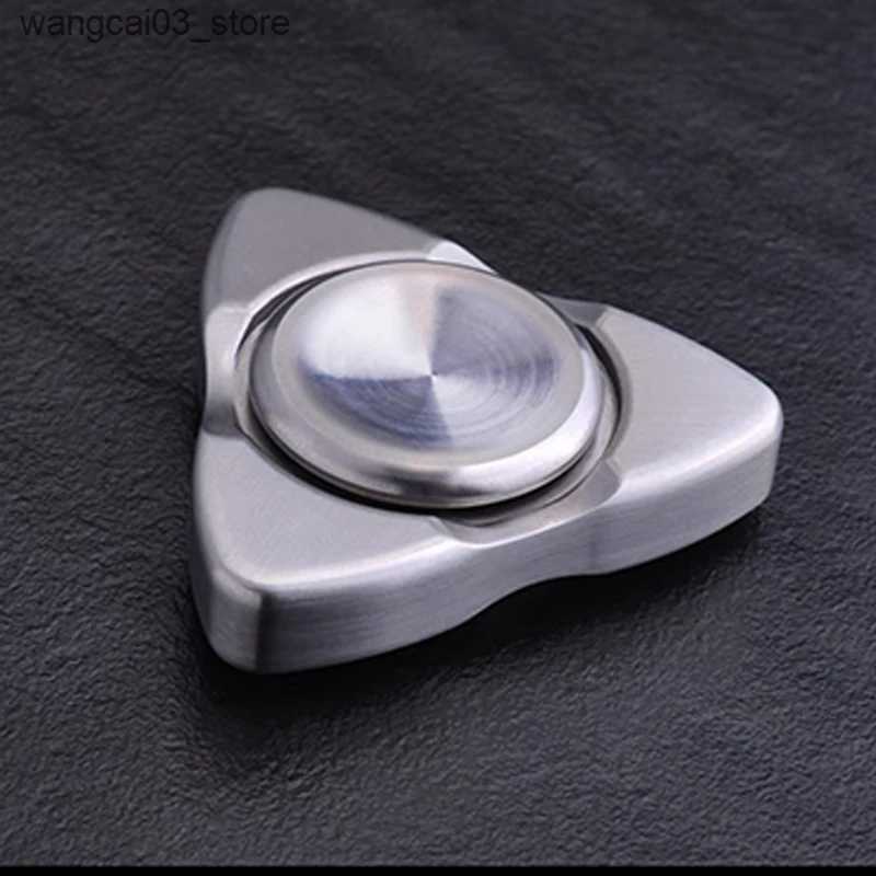 Decompression Toy Metal Triangle EDC Fidget Spinner Stainless Steel Fingertip Gyro Hand Spinner Adults Decompression Anti Stress Relief Fidget Toy L24