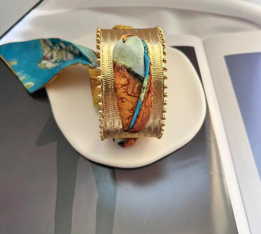 Silk Scarf Personalized Bangle Bracelet for Women | Unique 2024 Style 4