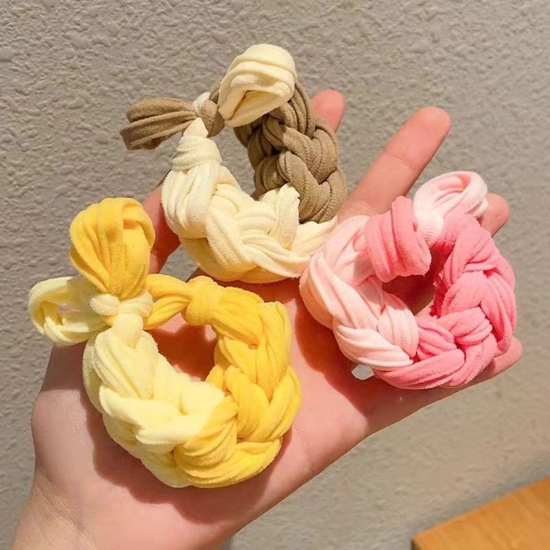 High-Elastic Dopamine Style Hair Scrunchies - Bold & Braided Design for All Hair Types