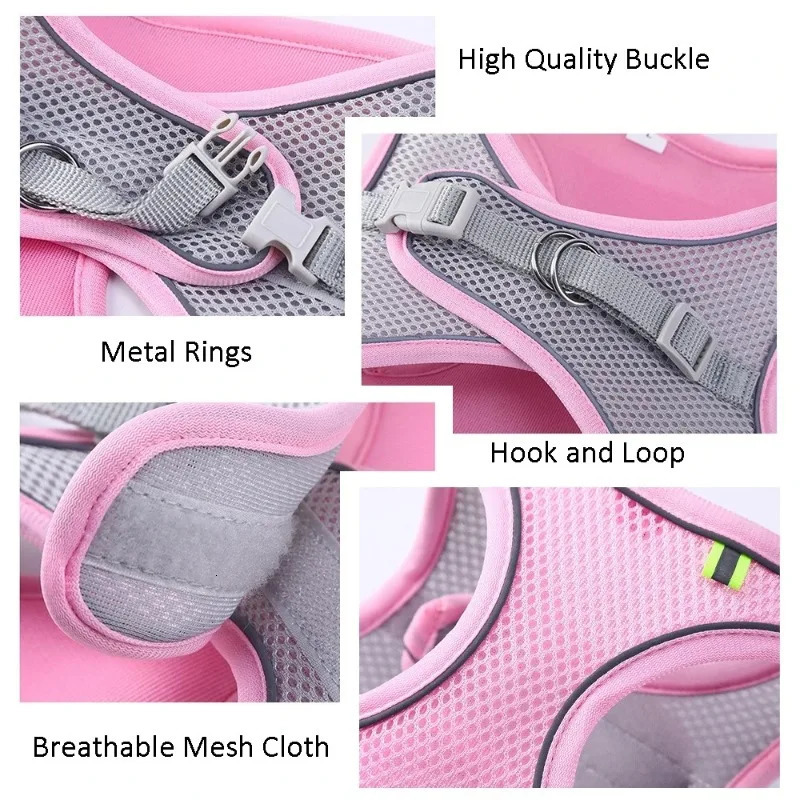 tytytyty Cat Breathable Harness and Belt Set Cats Pet Products Accessories Necklace Collar Stuff Pets Supplies Home